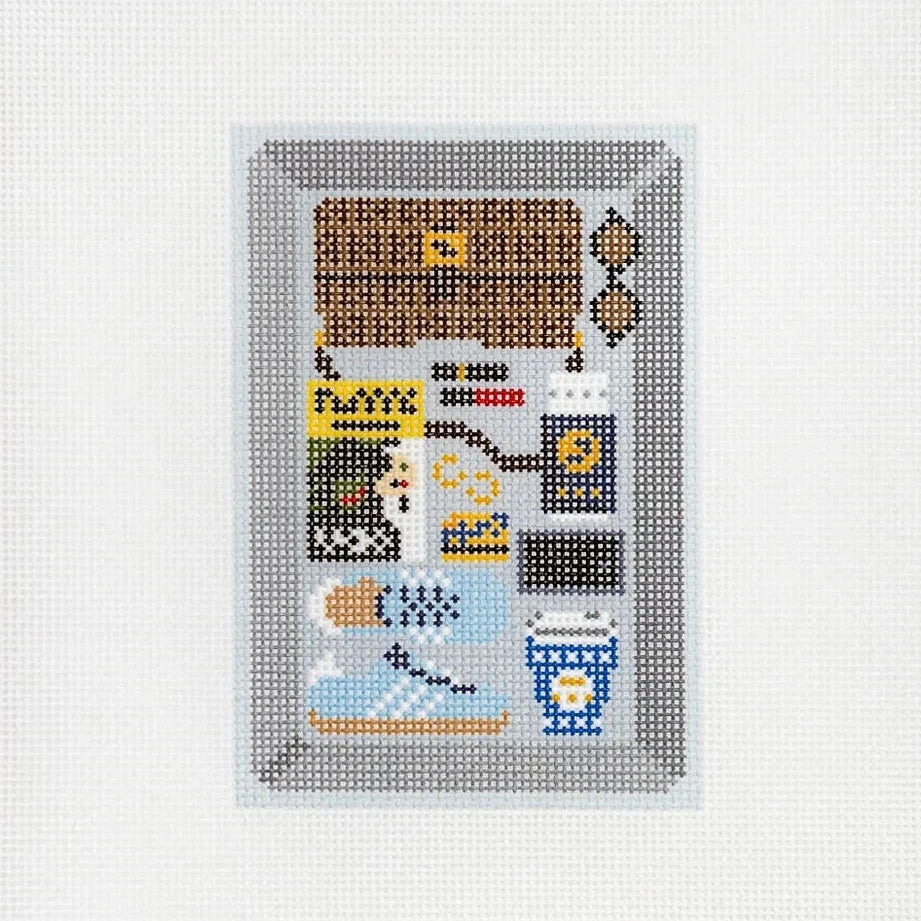 New York City Airport Bin Needlepoint Canvas
