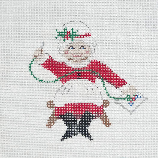 Needlepointing Mrs. Claus Needlepoint Canvas