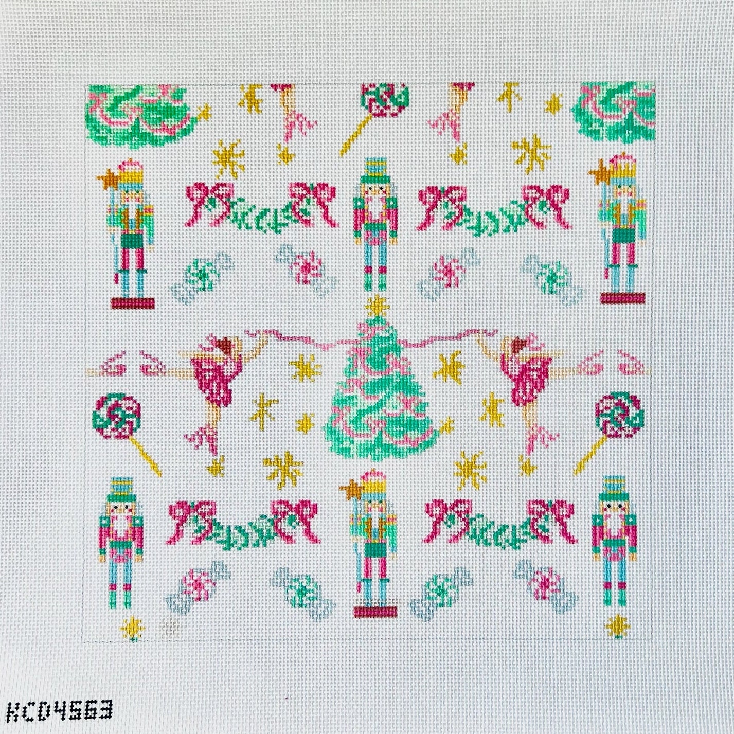 Sugar Plum Print Pillow Needlepoint Canvas