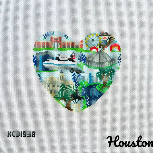 Houston Heart Needlepoint Canvas