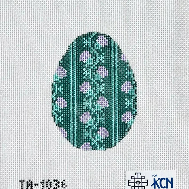 Thistle Green Egg Needlepoint Canvas