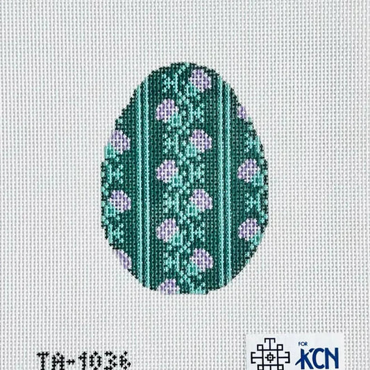 Thistle Green Egg Needlepoint Canvas