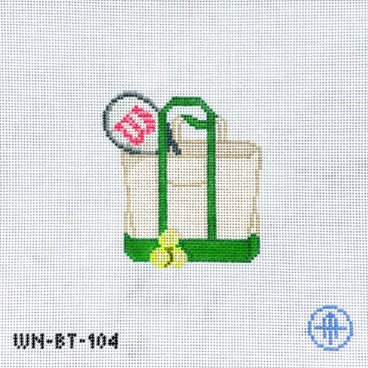 One Love Tennis Boat Tote Needlepoint Canvas