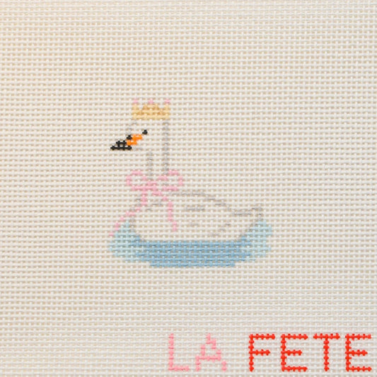Party Animals - Swan Needlepoint Canvas