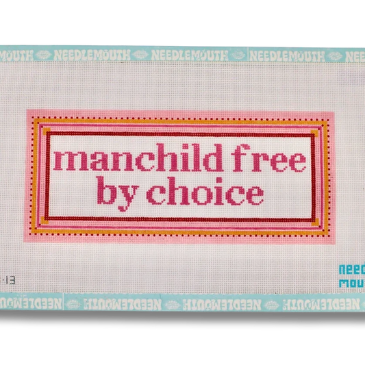 Manchild Free by Choice Needlepoint Canvas