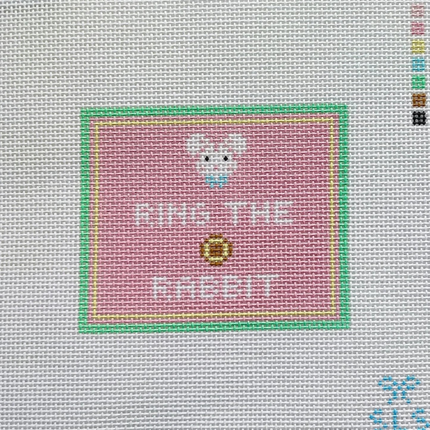 Ring the Rabbit Needlepoint Canvas
