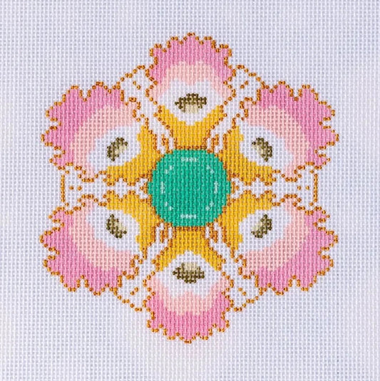 Pink Oyster Plate Needlepoint Canvas