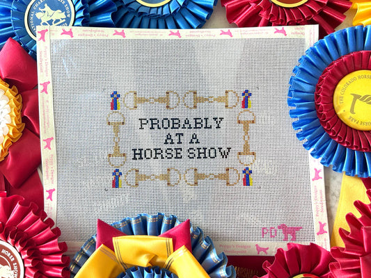 Probably at a Horse Show Needlepoint Canvas
