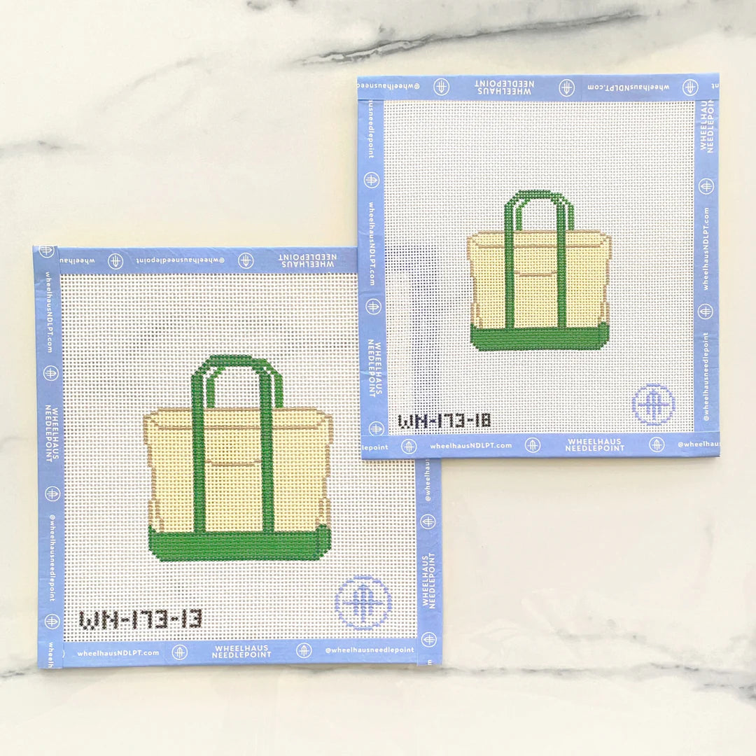 Plain Green Boat Tote (13M) Needlepoint Canvas