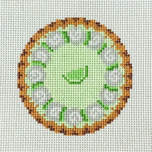 Key Lime Pie Round Needlepoint Canvas