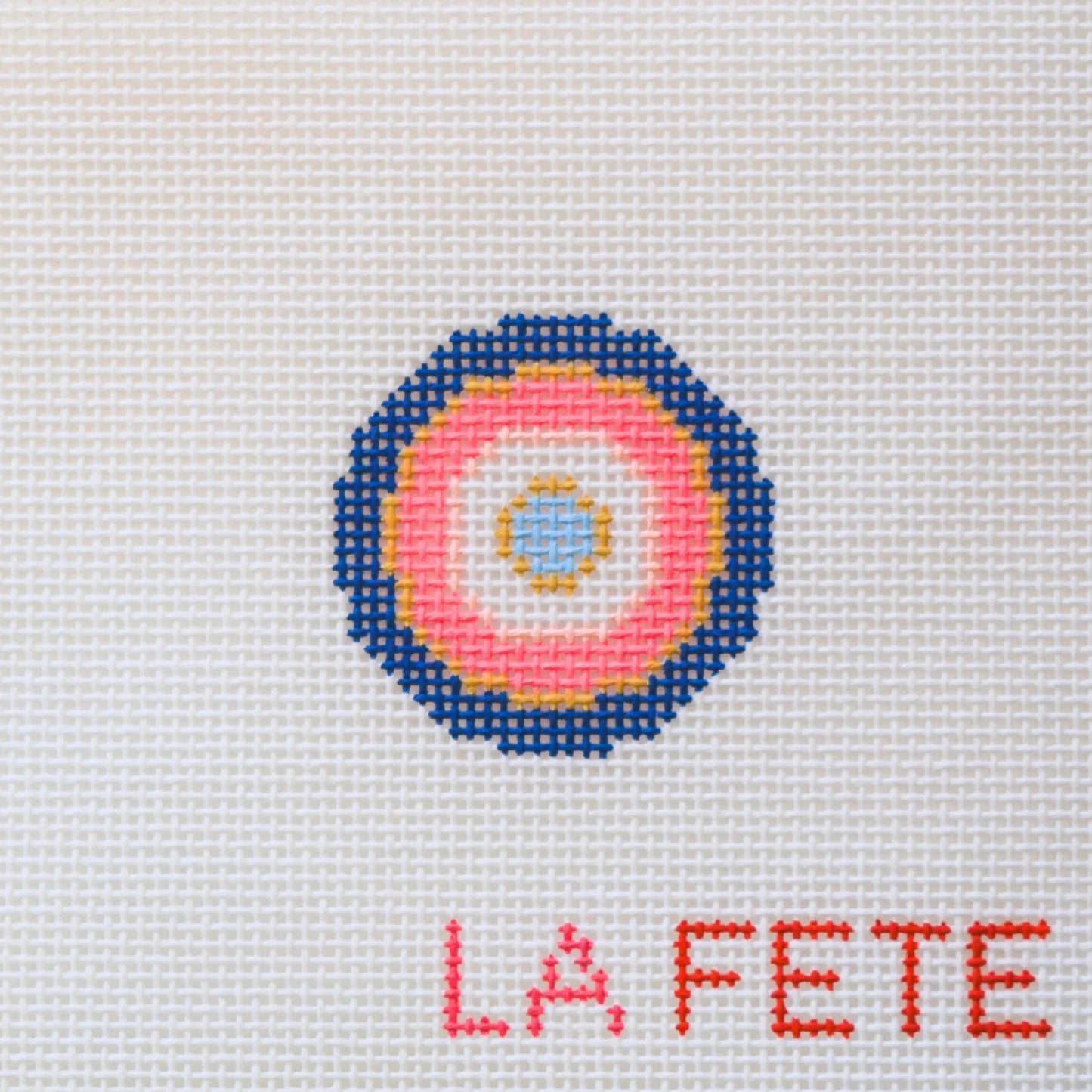 Mini Evil Eye Round Needlepoint Canvas