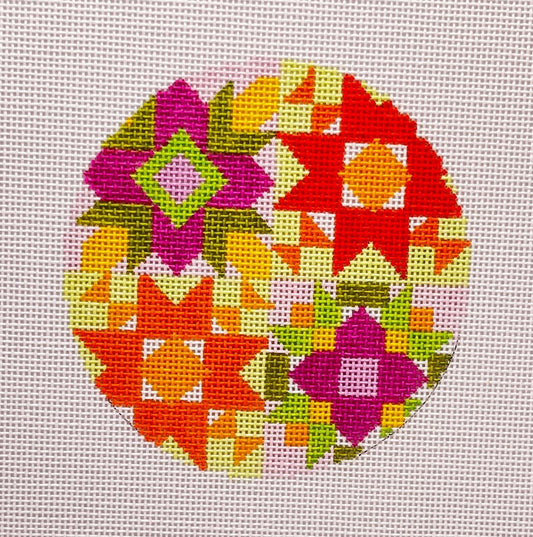 Quilt Round Needlepoint Canvas