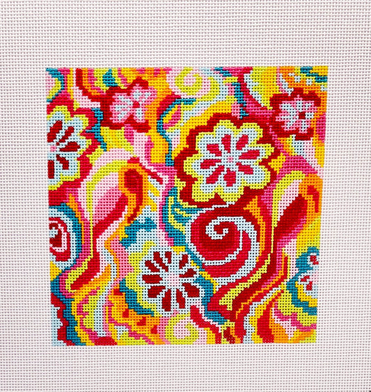 Pink Pucci 5" Square Needlepoint Canvas