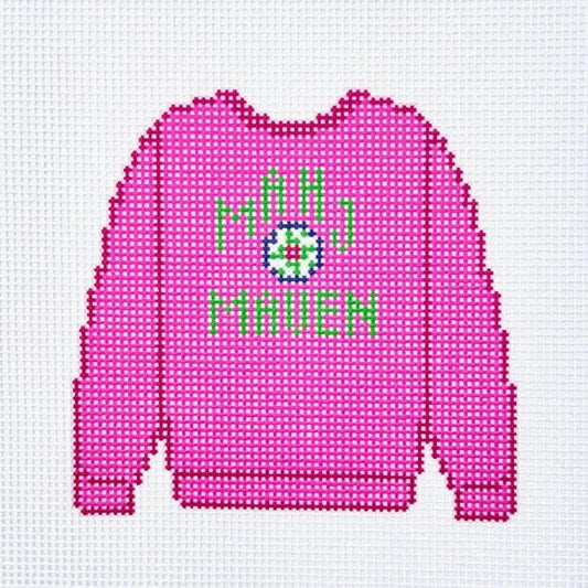Mahj Maven Sweatshirt Needlepoint Canvas