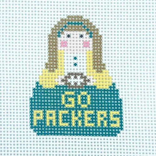 Packers Football Stitch-It Angel Needlepoint Canvas