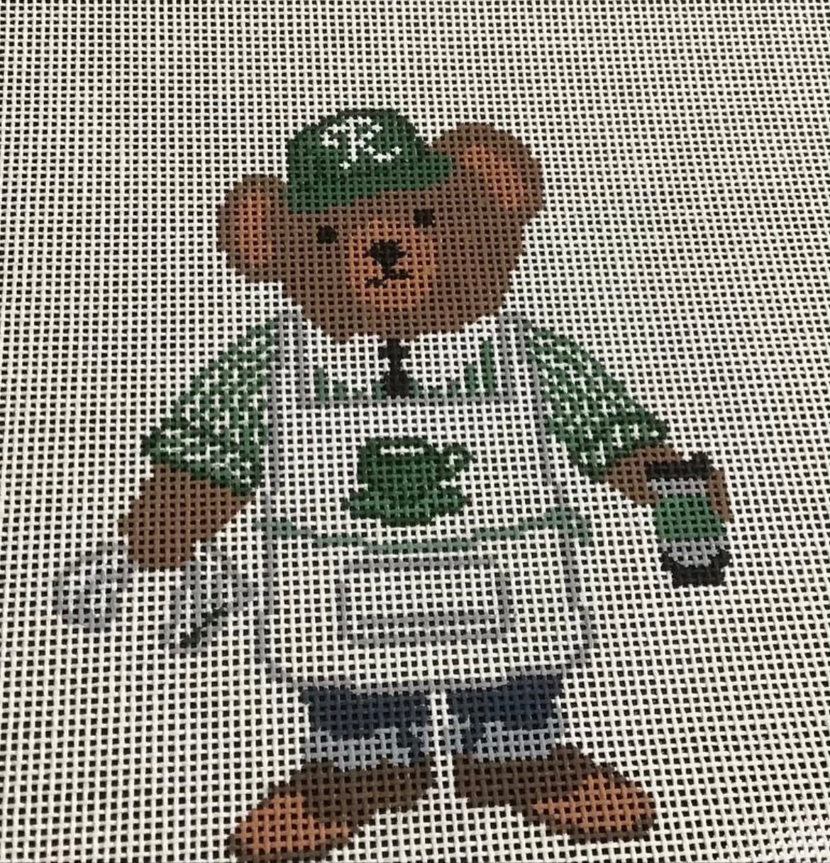 Ralph's Coffee Bear Needlepoint Canvas