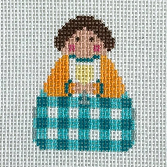 White Wine Stitch-It Angel Needlepoint Canvas
