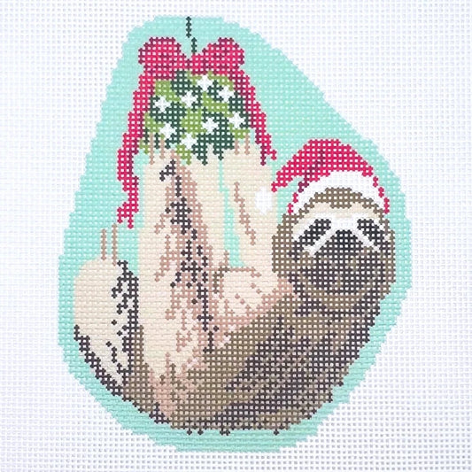 Holiday Sloth Needlepoint Canvas
