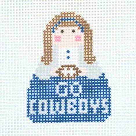 Cowboys Football Stitch-It Angel Needlepoint Canvas