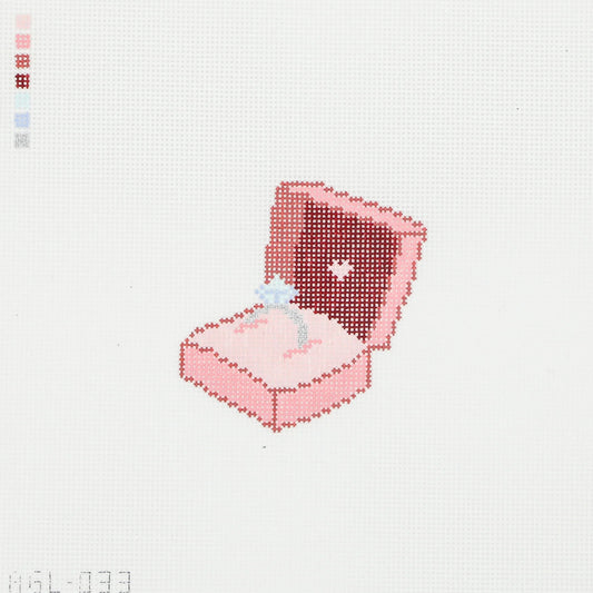 Engagement Ring Box Needlepoint Canvas