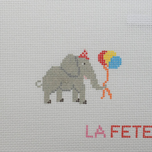 Party Animals - Elephant Needlepoint Canvas
