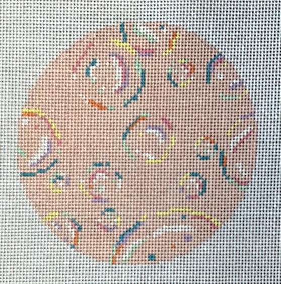 Bubbles Round Needlepoint Canvas