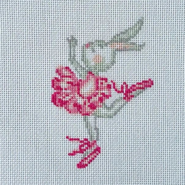 Twirling Ballet Bunny Needlepoint Canvas