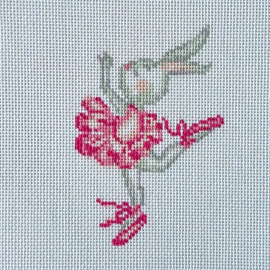 Twirling Ballet Bunny Needlepoint Canvas