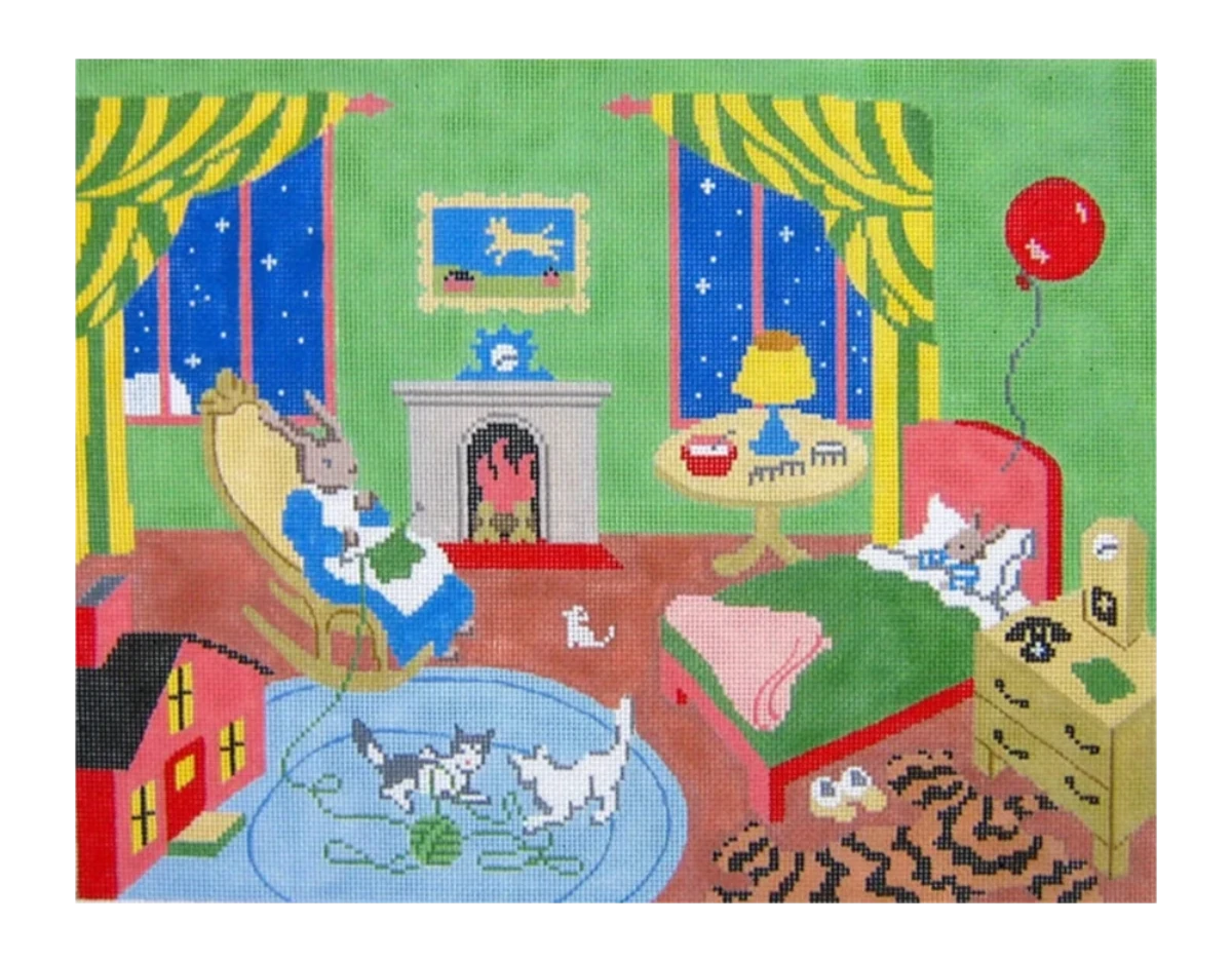 Large Goodnight Moon Great Room Needlepoint Canvas