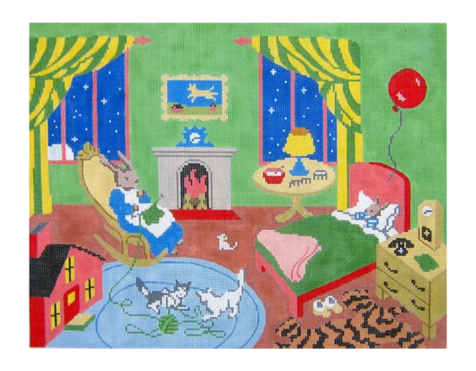 Large Goodnight Moon Great Room Needlepoint Canvas