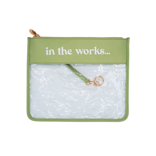Tiny In the Works Project Bag - Sage Green