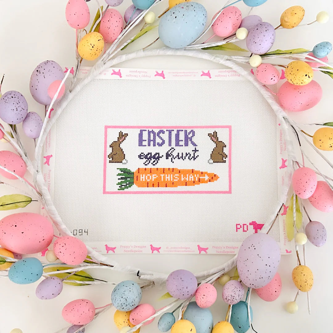 Easter Egg Hunt Needlepoint Canvas