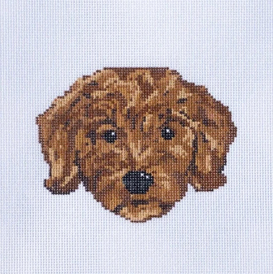 Golden Doodle Needlepoint Canvas