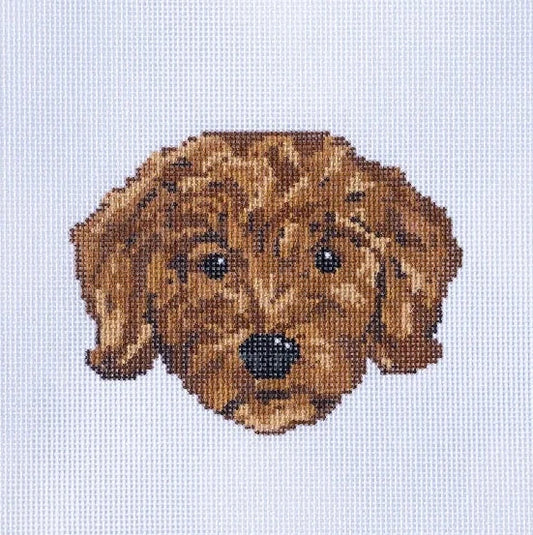 Golden Doodle Needlepoint Canvas