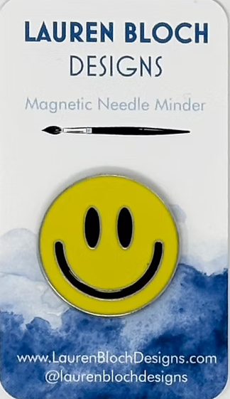 Yellow Smiley Face Needle Minder