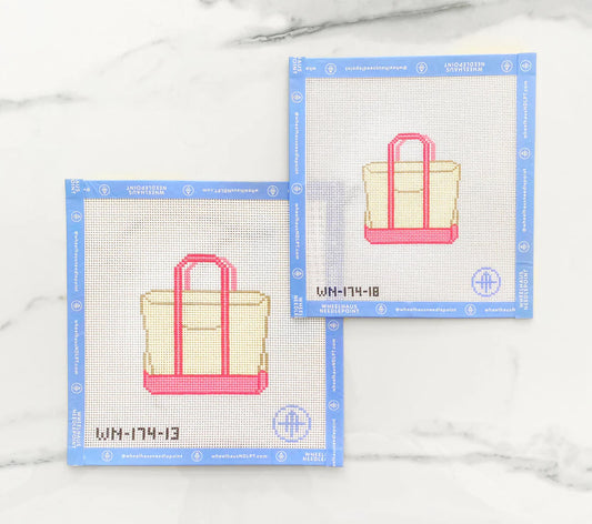 Plain Pink Boat Tote (13M) Needlepoint Canvas