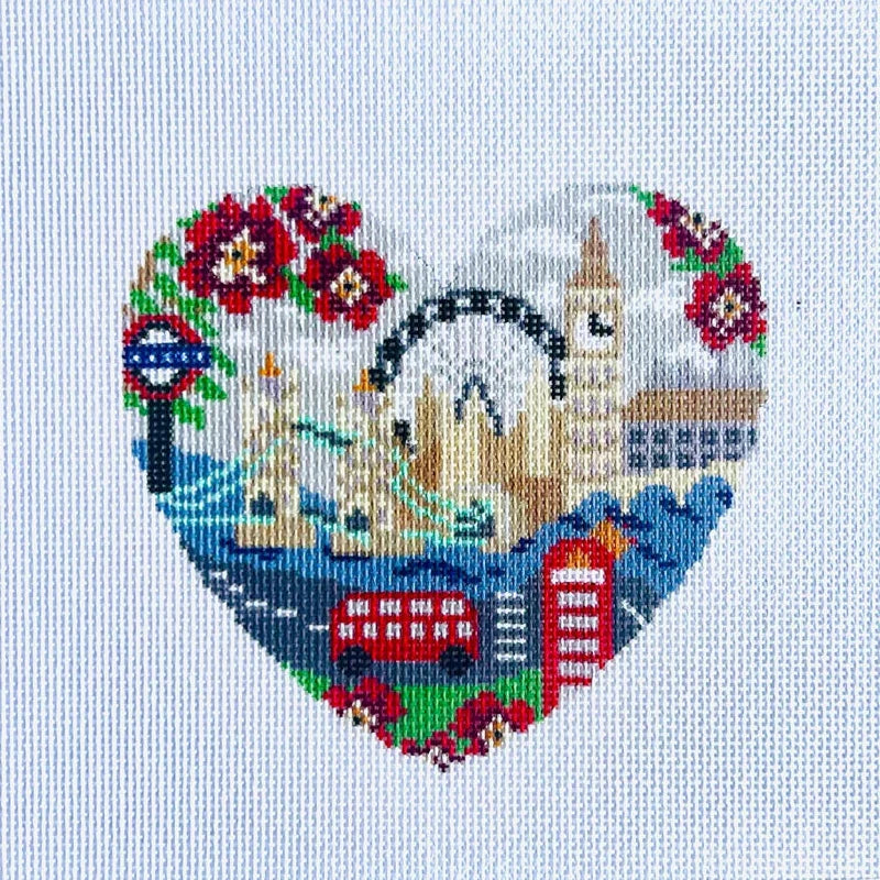 London Heart Needlepoint Canvas