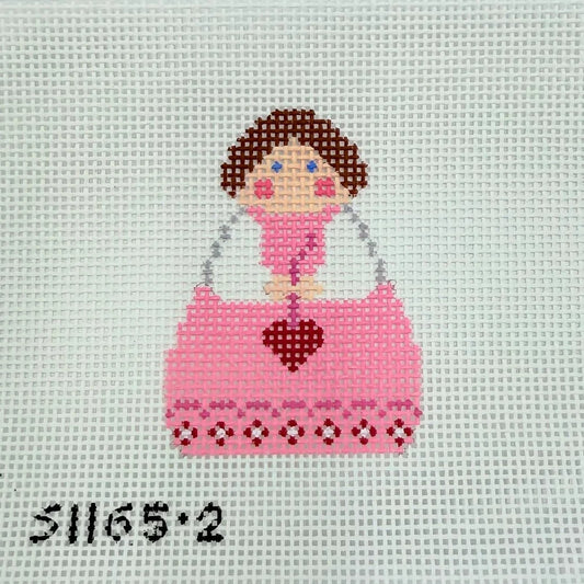 February Stitch-It Angel Needlepoint Canvas