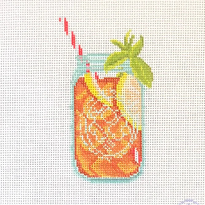 Sweet Iced Tea Needlepoint Canvas