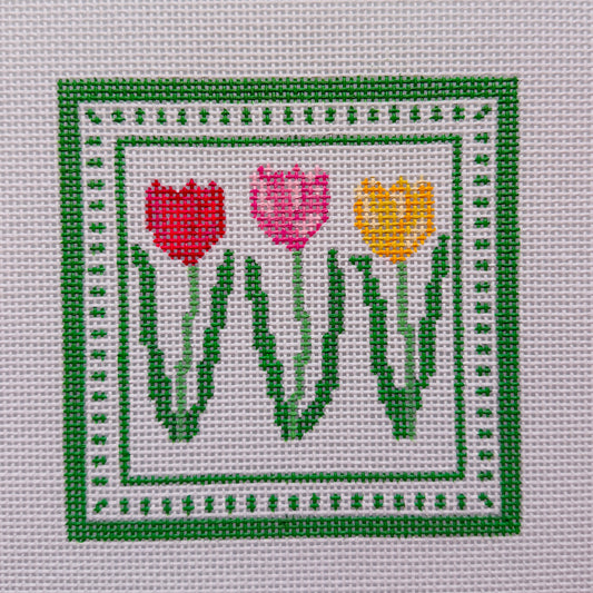 Spring Tulips Needlepoint Canvas