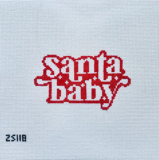 Santa Baby Needlepoint Canvas