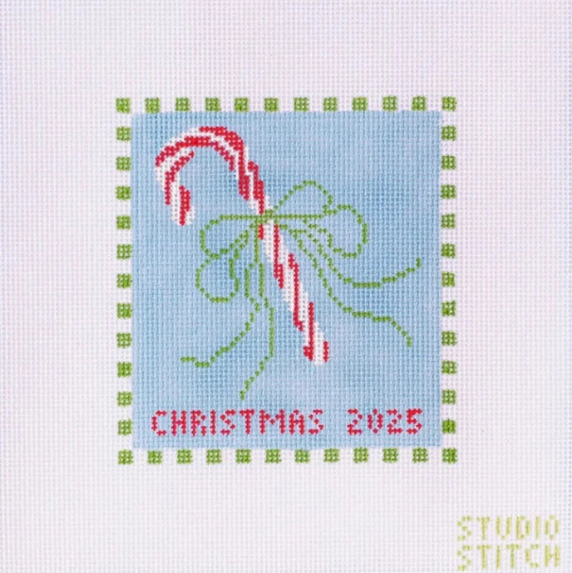 Candy Cane Christmas Needlepoint Canvas