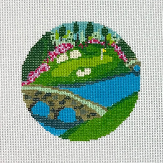 Amen Corner Round Needlepoint Canvas