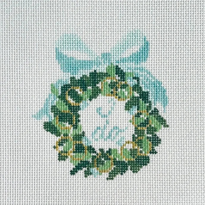 Wedding Wreath Needlepoint Canvas