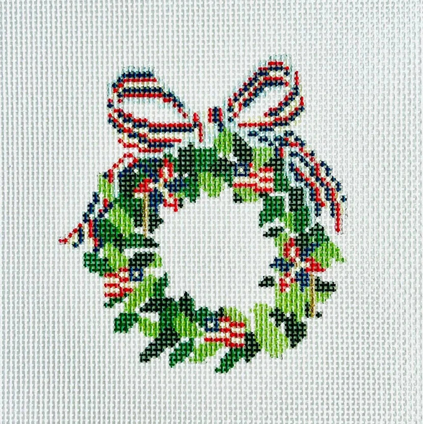 4th of July Wreath Needlepoint Canvas