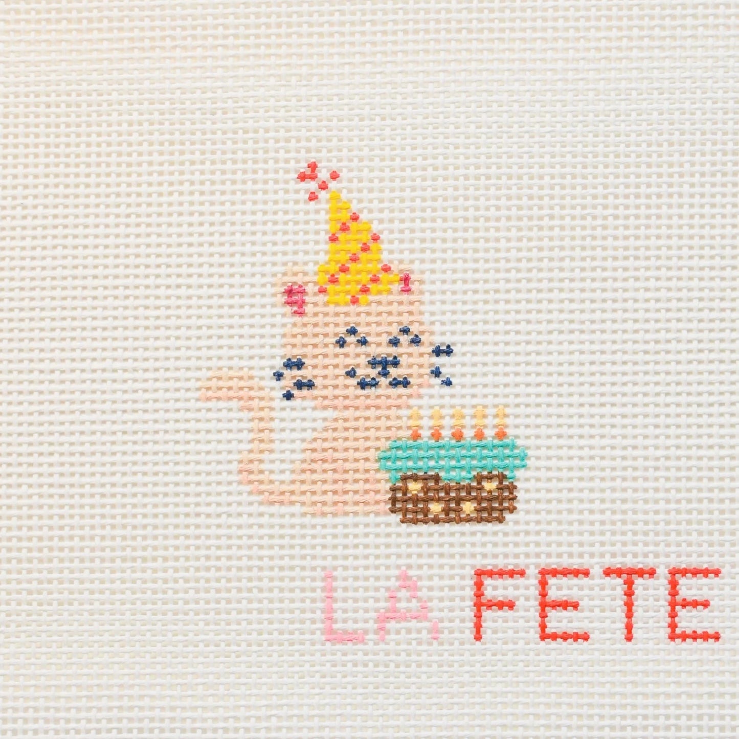 Party Animals - Kitty Needlepoint Canvas