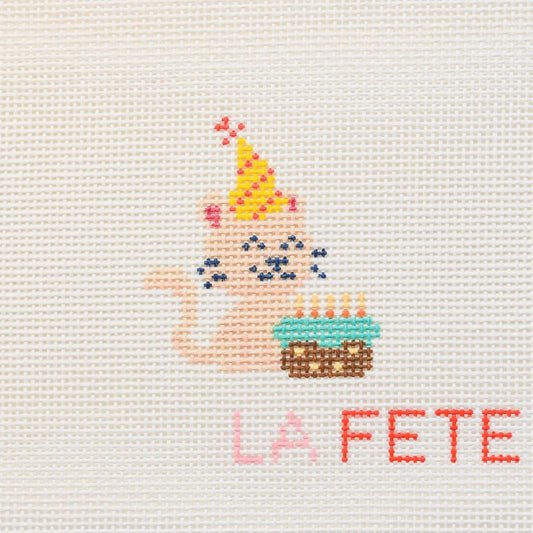 Party Animals - Kitty Needlepoint Canvas