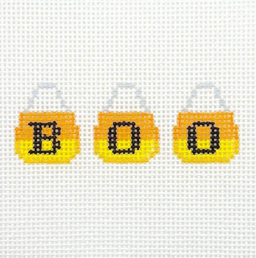 Candy Corn BOO Needlepoint Canvas