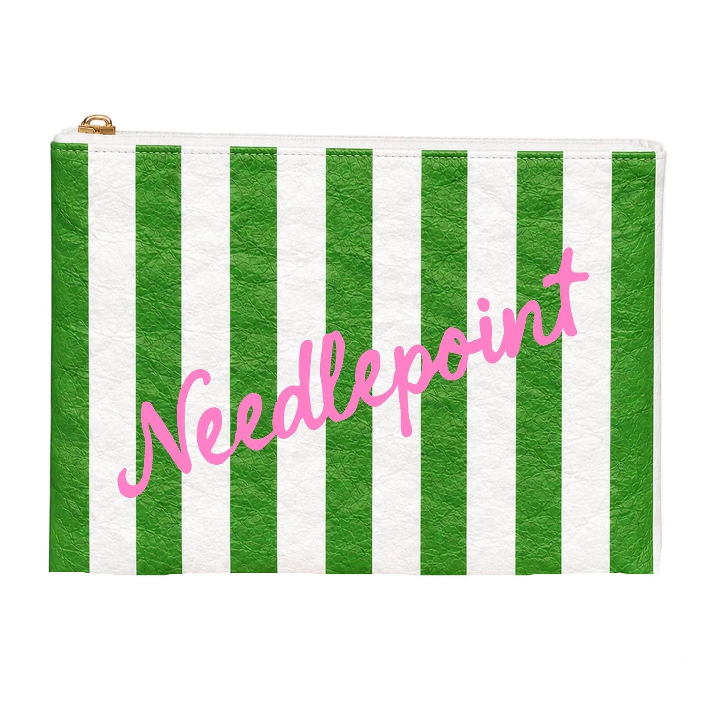 Striped Needlepoint Project Bag