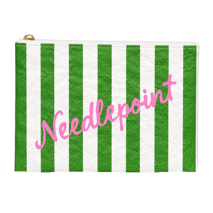 Striped Needlepoint Project Bag